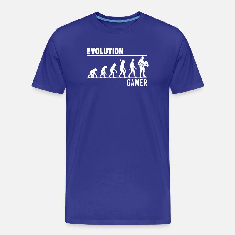 evolution gamer - Männer Premium Bio T-Shirt - Königsblau