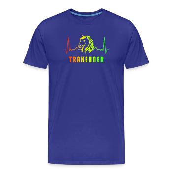 Conception de la fréquence cardiaque des chevaux - T-shirt bio Premium Homme - bleu roi - Devant - Damien (186cm)