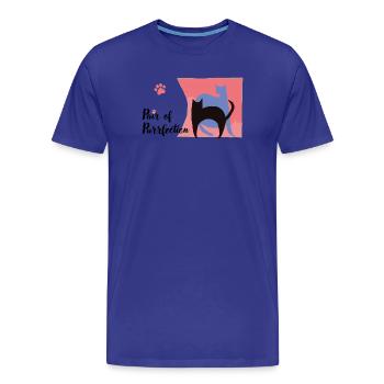 Paire de Purrfection - T-shirt bio Premium Homme - bleu roi - Devant - Damien (186cm)