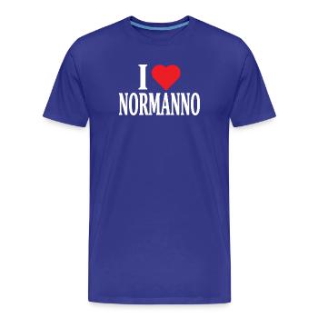 t-shirt j’aime Norman t-shirt idée cadeau - T-shirt bio Premium Homme - bleu roi - Devant - Damien (186cm)