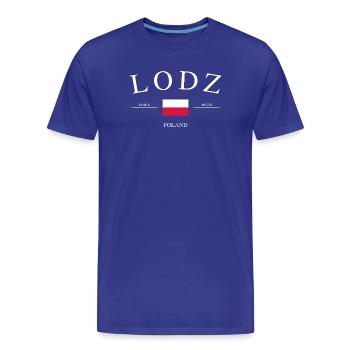 Łódź, Pologne – Souvenir et cadeau des Fêtes - T-shirt bio Premium Homme - bleu roi - Devant - Damien (186cm)