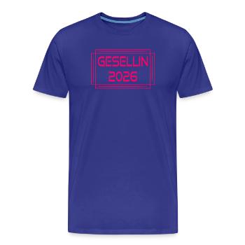 Certificat de compagnon Diplôme 2026 Compagne - T-shirt bio Premium Homme - bleu roi - Devant - Damien (186cm)
