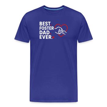 Meilleur papa d’accueil de tous les temps - T-shirt bio Premium Homme - bleu roi - Devant - Damien (186cm)
