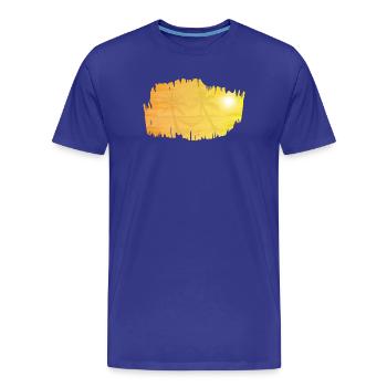 Cadre en bois de hamac de plage tropicale - T-shirt bio Premium Homme - bleu roi - Devant - Damien (186cm)
