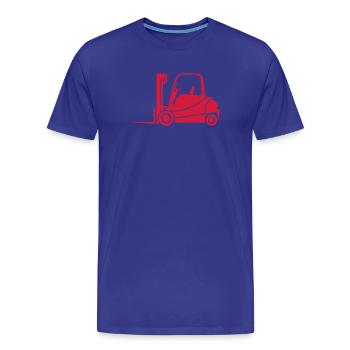 Fork-lift truck - Men's Premium Organic T-Shirt - royal blue - Front - Damien (186cm)