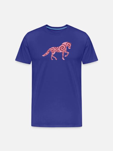 Pferdeverrückt - Männer Premium Bio T-Shirt - Königsblau