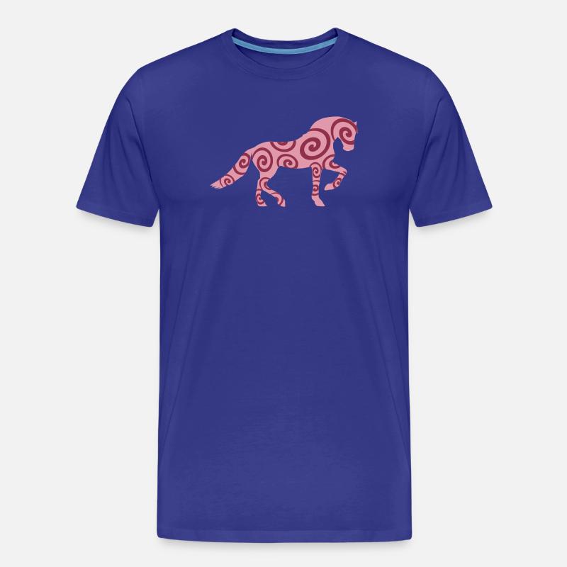 Pferdeverrückt - Männer Premium Bio T-Shirt - Königsblau