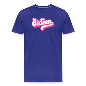 Sechzehn 16. Geburtstag für Mädchen 16 Jahre alt - Männer Premium Bio T-Shirt - Königsblau - Vorne - Damien (186cm)