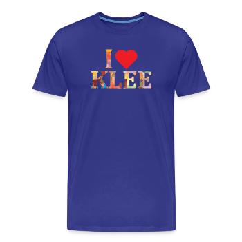 I love Klee T-Shirt T-Shirt Geschenkidee - Männer Premium Bio T-Shirt - Königsblau - Vorne - Damien (186cm)