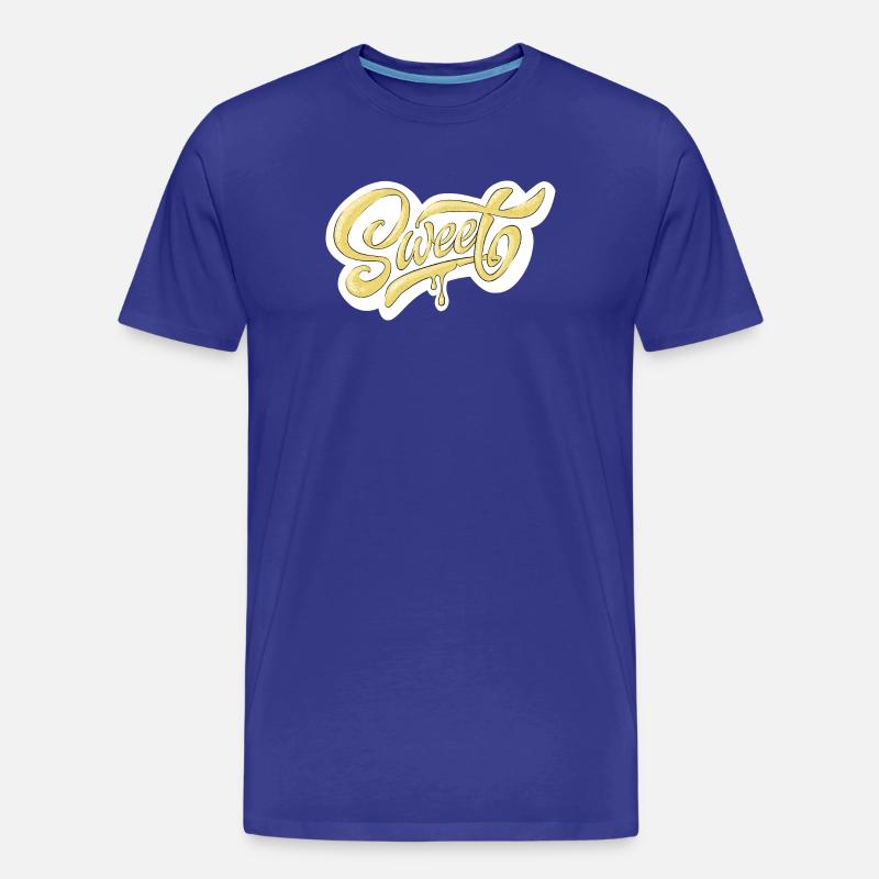 Sweet Script Typography Design - Men's Premium Organic T-Shirt - royal blue