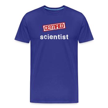 Scientifique - T-shirt bio Premium Homme - bleu roi - Devant - Damien (186cm)