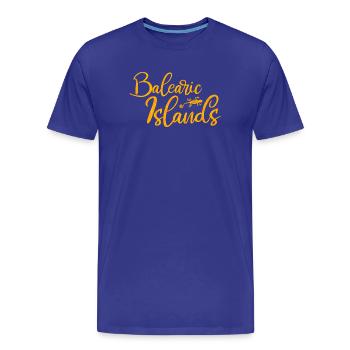 Lettrage des îles Baléares - T-shirt bio Premium Homme - bleu roi - Devant - Damien (186cm)