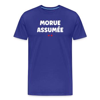 Morue Assumée - T-shirt bio Premium Homme - bleu roi - Devant - Damien (186cm)