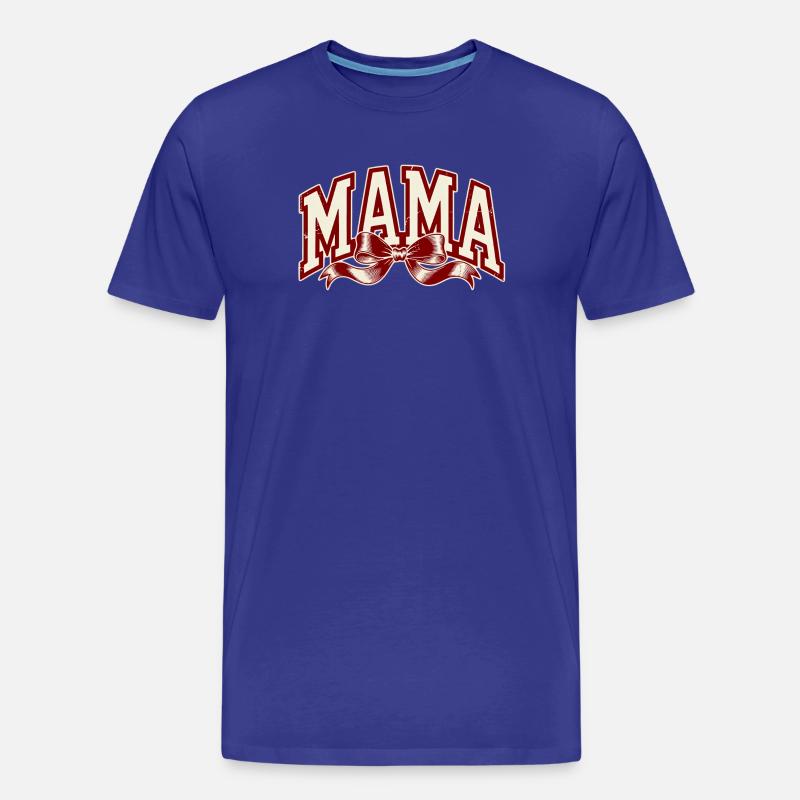 Mama Schleife Rot – Starkes Mama Statement - Männer Premium Bio T-Shirt - Königsblau