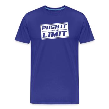 Push It To The Limit - Men's Premium Organic T-Shirt - royal blue - Front - Damien (186cm)
