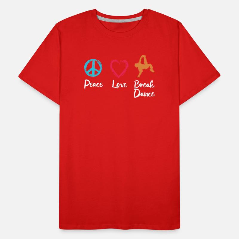 Peace Love Breakdance Men's Premium Organic T-Shirt