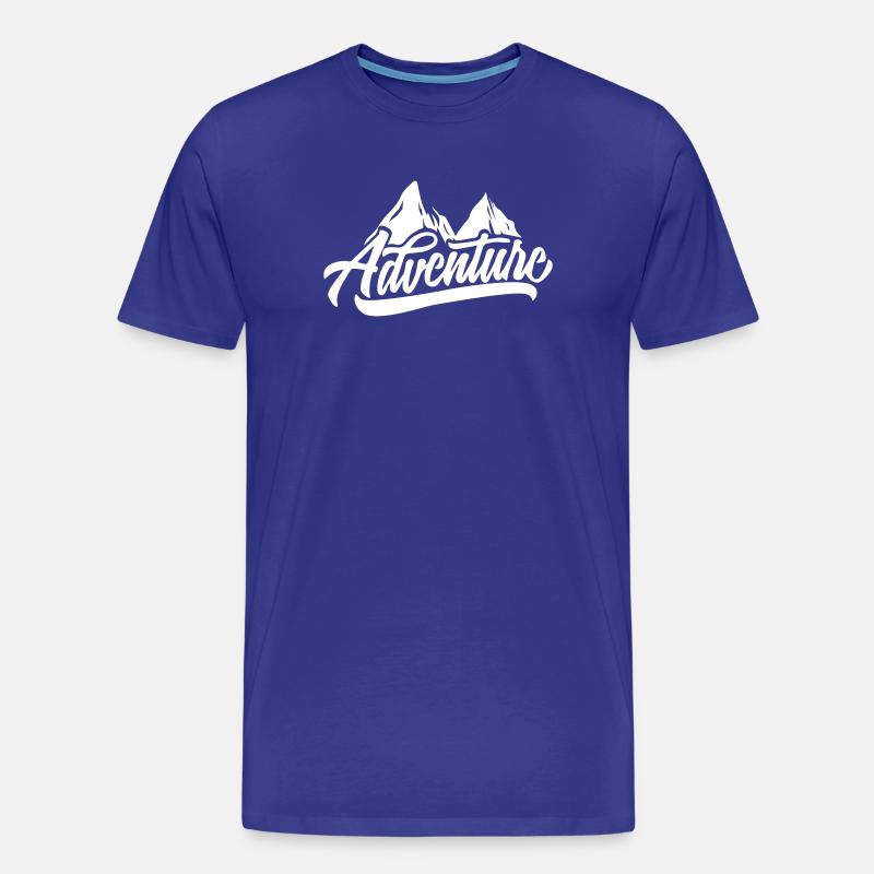 Bergabenteuer Script: Gipfelmotiv - Männer Premium Bio T-Shirt - Königsblau