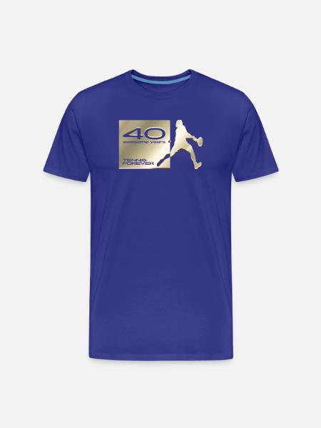 40 years young tennis player - Men's Premium Organic T-Shirt - royal blue