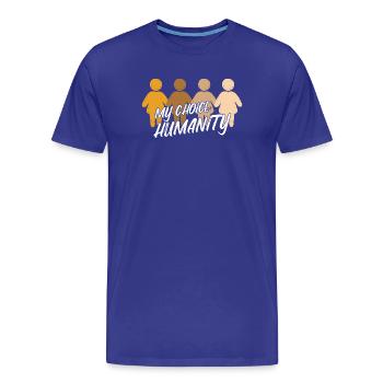 Liberté Amour Paix Déclaration - T-shirt bio Premium Homme - bleu roi - Devant - Damien (186cm)