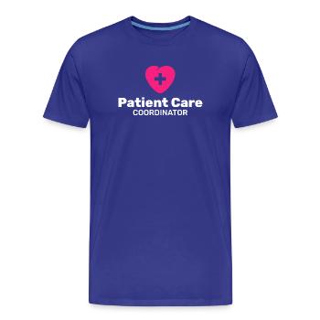 Coordonnatrice des soins aux patients - T-shirt bio Premium Homme - bleu roi - Devant - Damien (186cm)