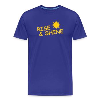 RISE & SHINE - Männer Premium Bio T-Shirt - Königsblau - Vorne - Damien (186cm)