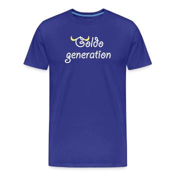 Goldo-Generation - Männer Premium Bio T-Shirt - Königsblau - Vorne - Damien (186cm)