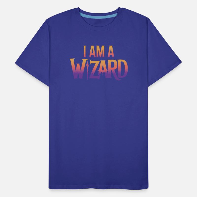 I Am a Wizard Text Design Men's Premium Organic T-Shirt