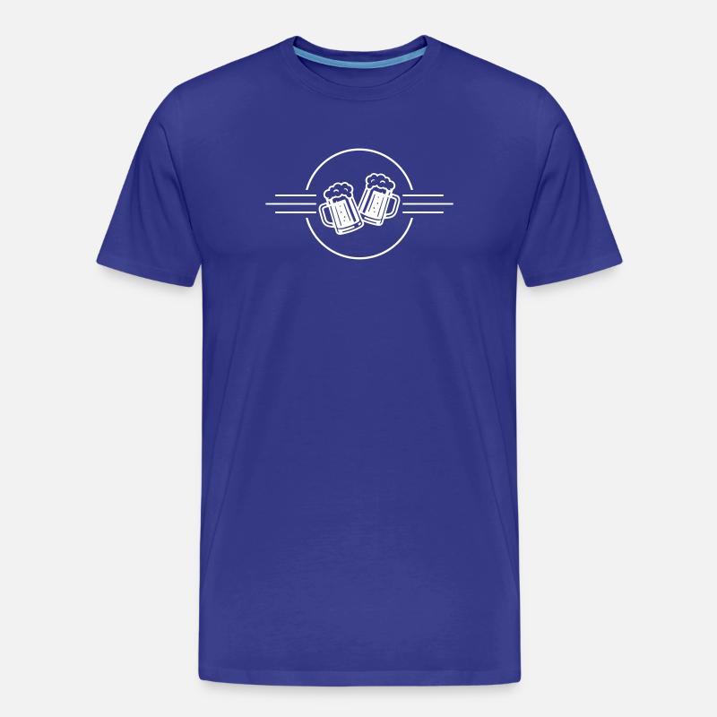 Bier Prost Bierglas - Männer Premium Bio T-Shirt - Königsblau