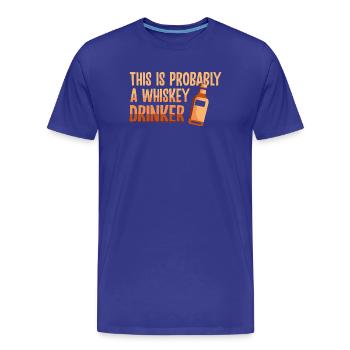 Whiskey Saying Whiskey Drinker Whiskey Lovers - T-shirt bio Premium Homme - bleu roi - Devant - Damien (186cm)