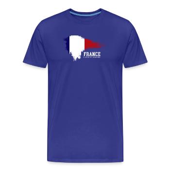 Frankreich Flagge Brush Pride - Männer Premium Bio T-Shirt - Königsblau - Vorne - Damien (186cm)