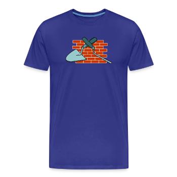 Mur A Joint Clou Et Truelle - T-shirt bio Premium Homme - bleu roi - Devant - Damien (186cm)