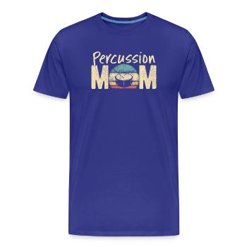 Perkussion Mama Retro Vintage Marching Band Design - Männer Premium Bio T-Shirt - Königsblau - Vorne - Damien (186cm)