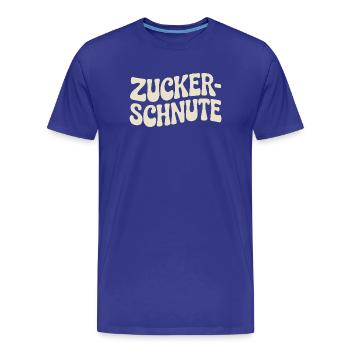 Museau sucré Dent sucrée Chocolat Sucre Museau - T-shirt bio Premium Homme - bleu roi - Devant - Damien (186cm)