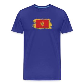 Montenegro vintage flag - Men's Premium Organic T-Shirt - royal blue - Front - Damien (186cm)