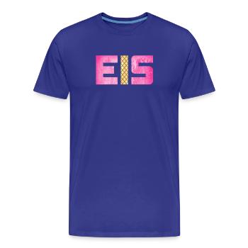Eis Waffel Eisdiele Eiscreme Eiskrem Sommer pink - Männer Premium Bio T-Shirt - Königsblau - Vorne - Damien (186cm)