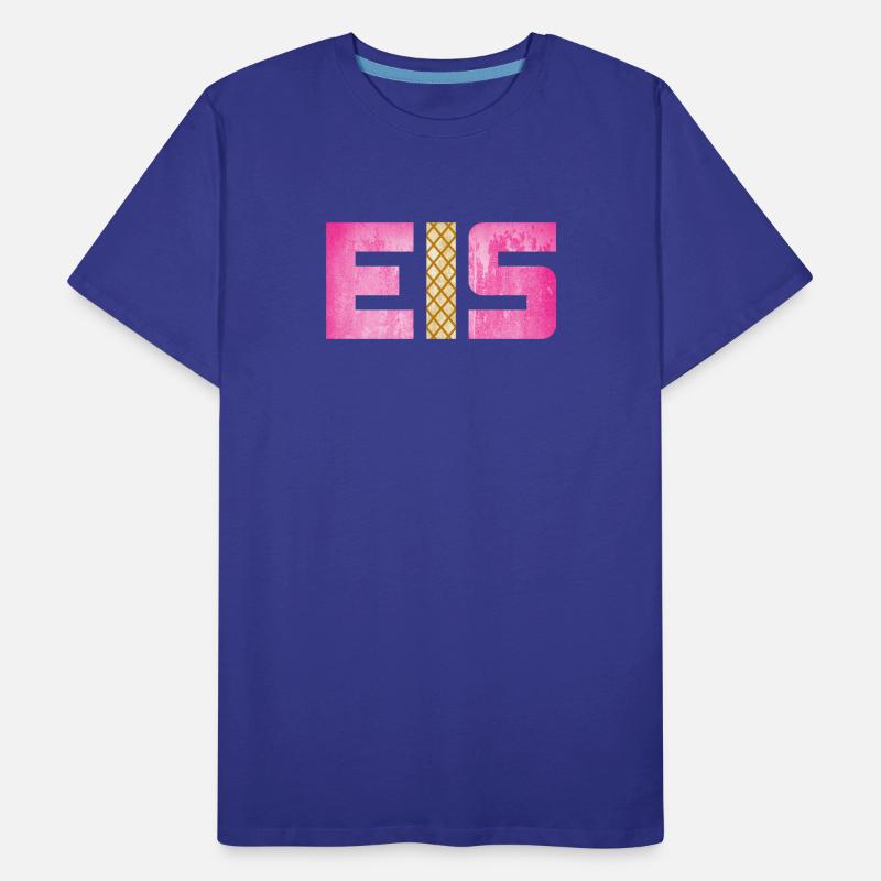 Eis Waffel Eisdiele Eiscreme Eiskrem Sommer pink Männer Premium Bio T-Shirt