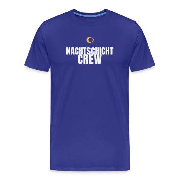 Nachtschicht Crew Schichtarbeit Pflege Nachtdienst - Männer Premium Bio T-Shirt - Königsblau - Vorne - Damien (186cm)