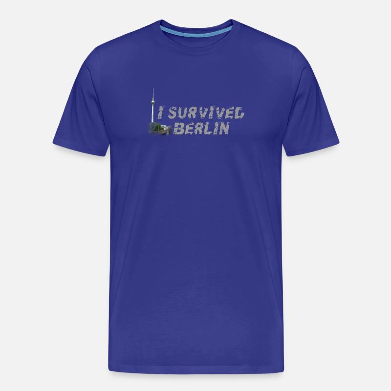 I survived Berlin - Männer Premium Bio T-Shirt - Königsblau
