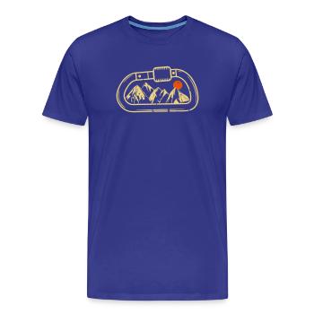 Carabine Rock Climbing - Men's Premium Organic T-Shirt - royal blue - Front - Damien (186cm)