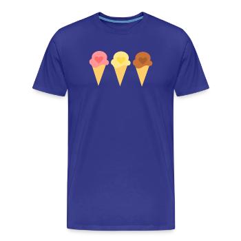 Eis Herz Eiscreme Erdbeereis Eisdiele Geschenk - Männer Premium Bio T-Shirt - Königsblau - Vorne - Damien (186cm)