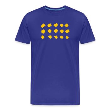 Muster - Männer Premium Bio T-Shirt - Königsblau - Vorne - Damien (186cm)