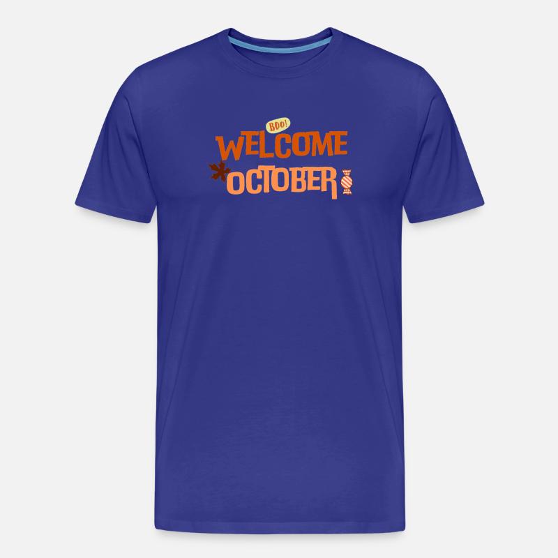 Welcome october - T-shirt bio Premium Homme - bleu roi