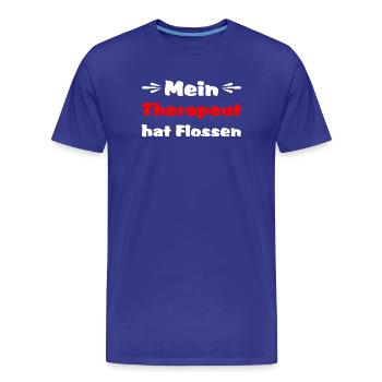 Mon thérapeute a des palmes - T-shirt bio Premium Homme - bleu roi - Devant - Damien (186cm)