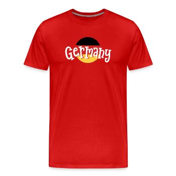 Deutschland Deutsche Flagge - Männer Premium Bio T-Shirt - Rot - Vorne - Damien (186cm)