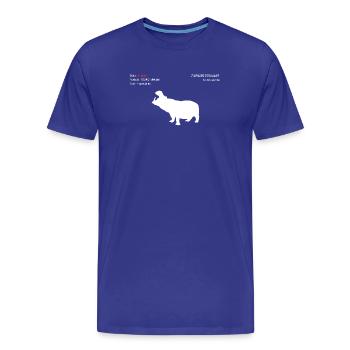 Nilpferd - Männer Premium Bio T-Shirt - Königsblau - Vorne - Damien (186cm)