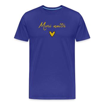 MASTER. MASTER. THANK YOU. THANK YOU, MASTER. MASTER - Men's Premium Organic T-Shirt - royal blue - Front - Damien (186cm)