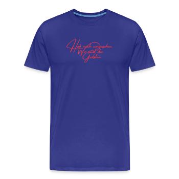 Regard autour de nous : Nous et les esprits - T-shirt bio Premium Homme - bleu roi - Devant - Damien (186cm)
