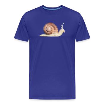 escargot - T-shirt bio Premium Homme - bleu roi - Devant - Damien (186cm)