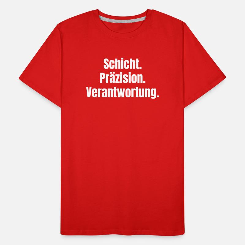 Couche. Précision. Responsabilité. T-shirt bio Premium Homme