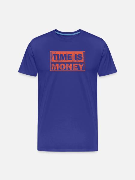 Time Is Money Bold - Men's Premium Organic T-Shirt - royal blue